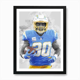 Austin Ekeler Los Angeles Chargers Art Print