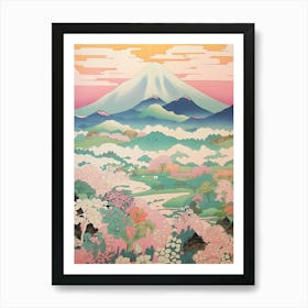 Mount Nantai In Tochigi, Japanese Landscape 1 Art Print