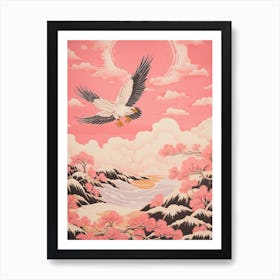 Vintage Japanese Inspired Bird Print Osprey 2 Art Print