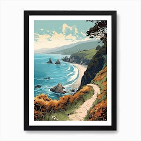 West Highland Coast Path Scotland 1 Vintage Travel Illustration Art Print