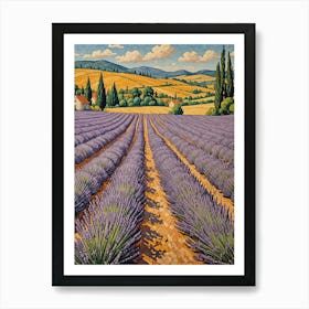 Lavender Field no2 Art Print