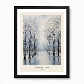 Winter City Park Poster Battersea Park London 4 Art Print