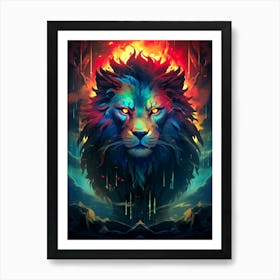 Lion Head 4 Art Print