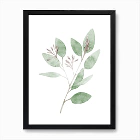 Watercolor Leaves Art Print