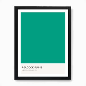 Peacock Plume Colour Block Poster Art Print