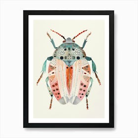 Colourful Insect Illustration Pill Bug 2 Art Print