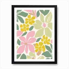 Snapdragons Pastel Floral 2 Flower Art Print