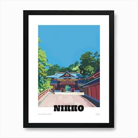 Nikko Toshogu Shrine 3 Colourful Illustration Poster Art Print