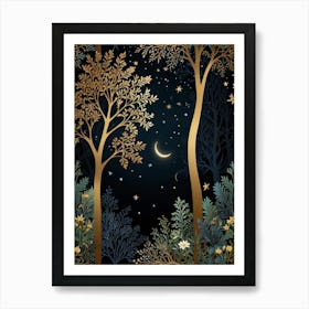 Night In The Forest 4 Art Print