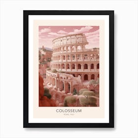 Colosseum Rome Italy Travel Poster Art Print