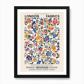 Poster Radiant Petals London Fabrics Floral Pattern 2 Art Print