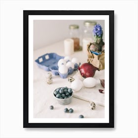 Blueberries And Eggs 5 Art Print