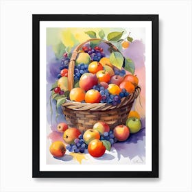 Basket Of Fruit 10 Art Print