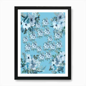 Blue Flowers - Veronica blue flower 1 Art Print