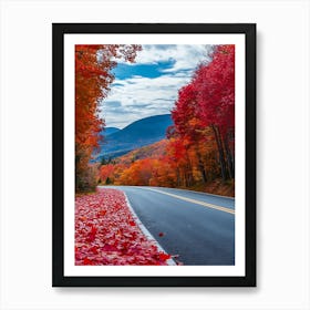 Beautiful Road In Autumn 3 Art Print