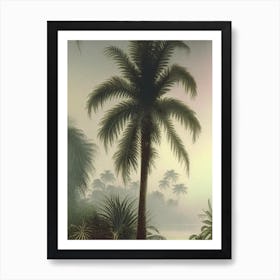 Mist Waterscape Vintage Illustration 1 Art Print