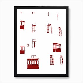 Venice windows and balconies Art Print