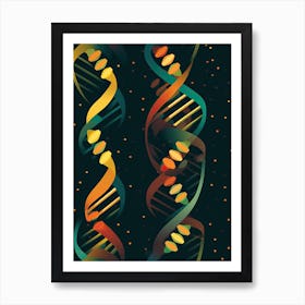 Dna Art Abstract Illustration 1 Art Print