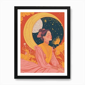 Meditating Woman Art Print