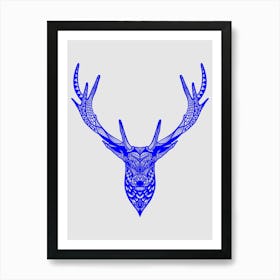 Deer Head Pattern Art Print
