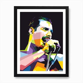 Freddie Mercury WPAP Art Print