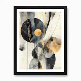 Abstract circles Painting Art Print