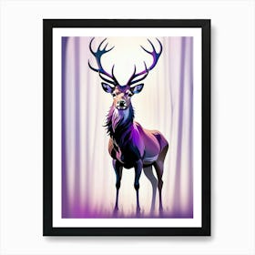 Purple Stag Art Print