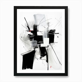 Contrast Abstract Black And White 4 Art Print