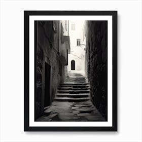 Dubrovnik, Croatia, Photography In Black And White 1 Art Print