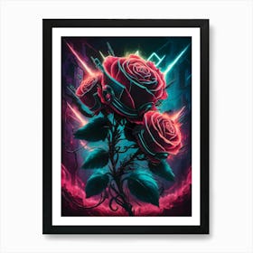 Roses In The Sky 2 Art Print