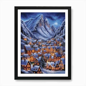 Christmas Village 1 Art Print