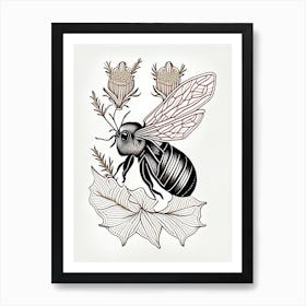 Sting Bee And Bugs William Morris Style Art Print