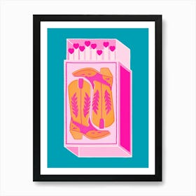 Cowgirl Boots Matchbox 1 Art Print