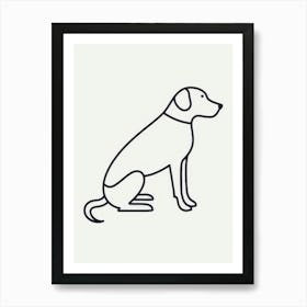 Dog Sitting Art Print