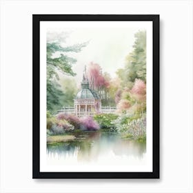 Botanischer Garten München Nymphenburg, 2, Germany Pastel Watercolour Art Print