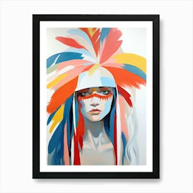 Bohemian Radiance, Native American Woman Art Print