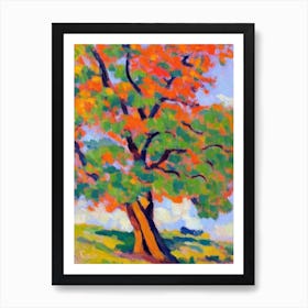 Quercus Velutina 1 tree Abstract Block Colour Art Print