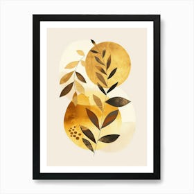 Gold Leaf Canvas Print 8 Art Print