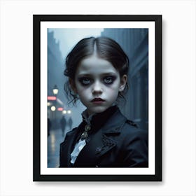 Little Girl In Black Art Print