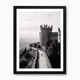 Avila, Spain, Black And White Analogue Photography 1 Art Print