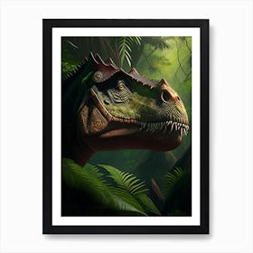 Trachodon Illustration Dinosaur Art Print