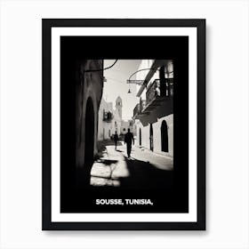 Poster Of Sousse, Tunisia,, Mediterranean Black And White Photography Analogue 4 Art Print