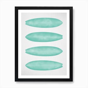 Surfboards In Turquoise Art Print