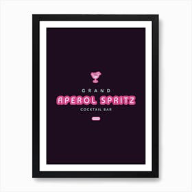 Aperol Spritz Orange & Neon - Aperol, Spritz, Aperol spritz, Cocktail, Orange, Drink Art Print