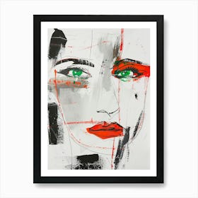 Face Of A Woman 4 Art Print