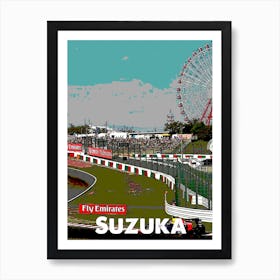 Suzuka, Circuit, Track, Art, Wall Print Art Print