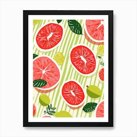 Guava Fruit Summer Illustration 1 Art Print