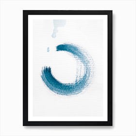 Aquarelle Meets Pencil Circle Art Print
