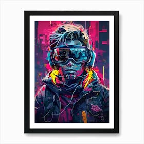 Neon Gaming 1 Art Print