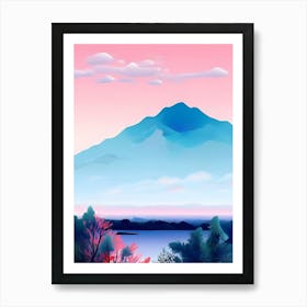 Mountain Landscape Vector Illustration Art Print